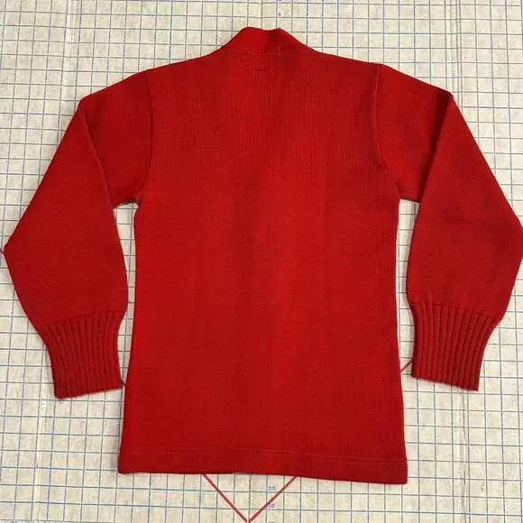 Vintage Imperial Cardigan Mens Size 38 1940s 1950s Made in USA Distressed Red - Picture 12 of 15
